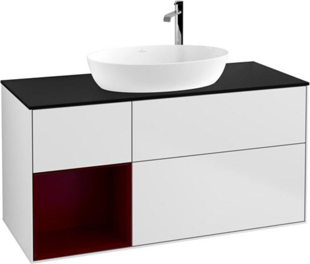V&B Waschtischunterschrank Finion 120cm, Pl b m, Reg Peo m Lac, wh. m Lac