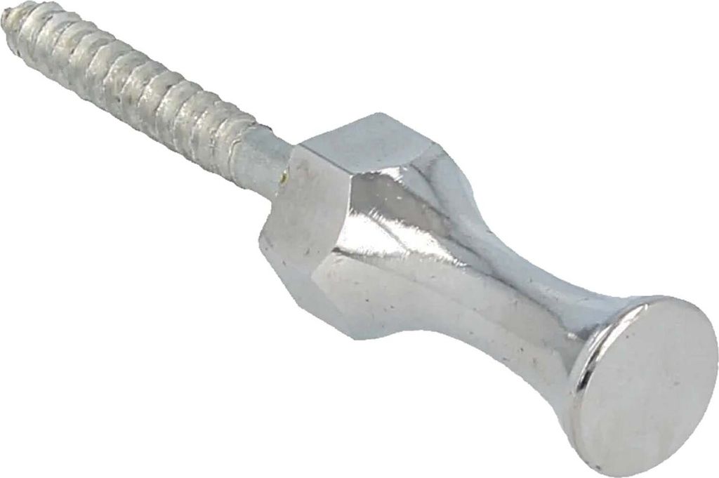 tecuro Handtuchhaken 1-fach, Messing verchromt - mit Schraube