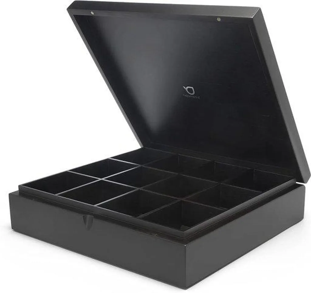 Boîte de rangement 12 compartiments noire en ABS haute résistance