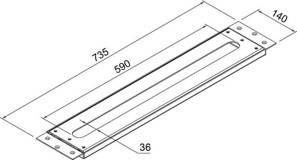 Steinberg Serie 100 Montageplatte für Waschtisch- und Wannenrandarmaturen, 1009411