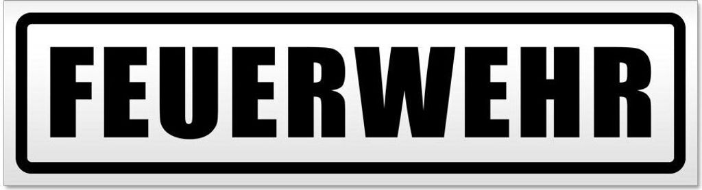 Kiwistar Feuerwehr 1 Magnetschild Schild magnetisch - 45cm Schwarz - Magnetfolie für Auto PKW Kfz