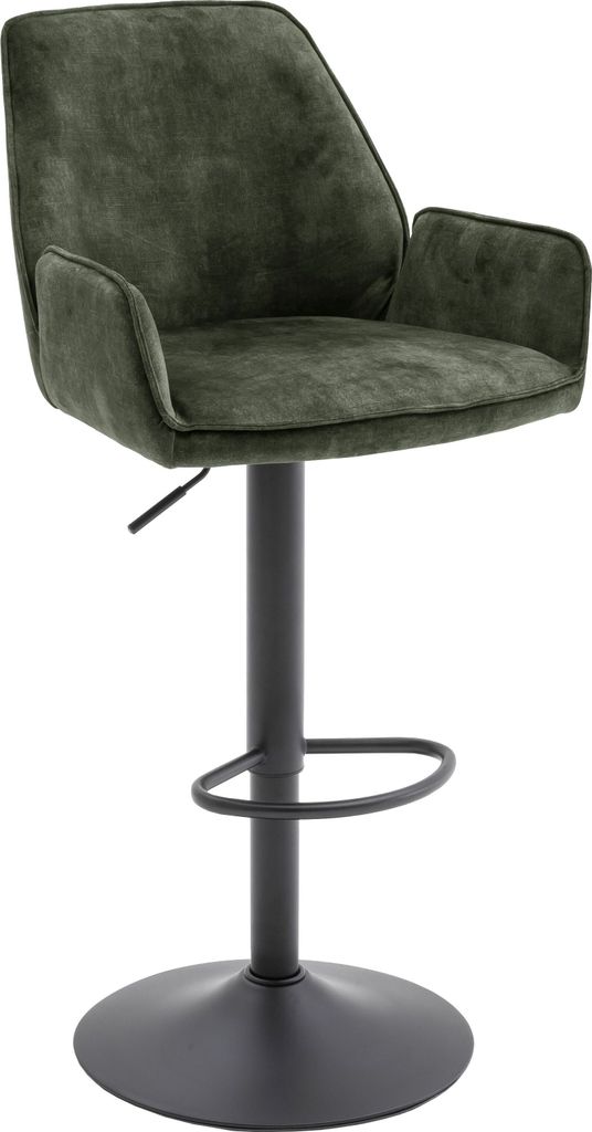 Barhocker OTTAWA BAR Barstuhl mit Armlehnen Velour Optik Produktbild