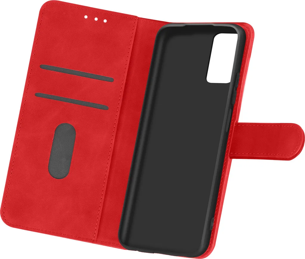 Custodia Samsung A32 con Supporto e Porta Carte - Rosso Intenso