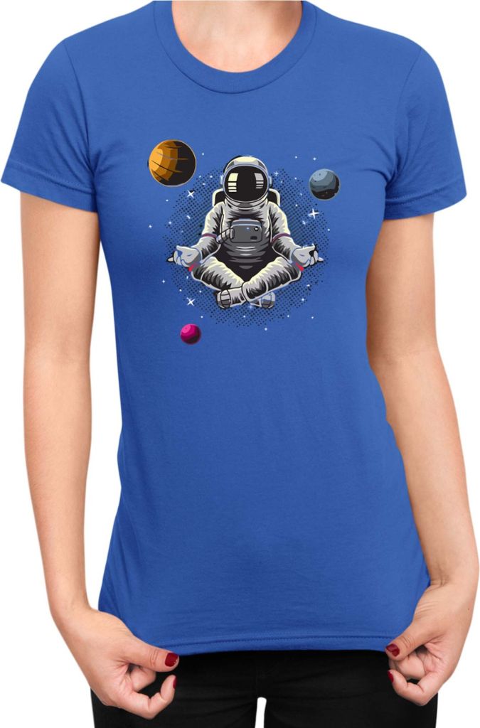 Damen T-Shirt Nasa Space Theme Nasa 006, Lady L / Blau