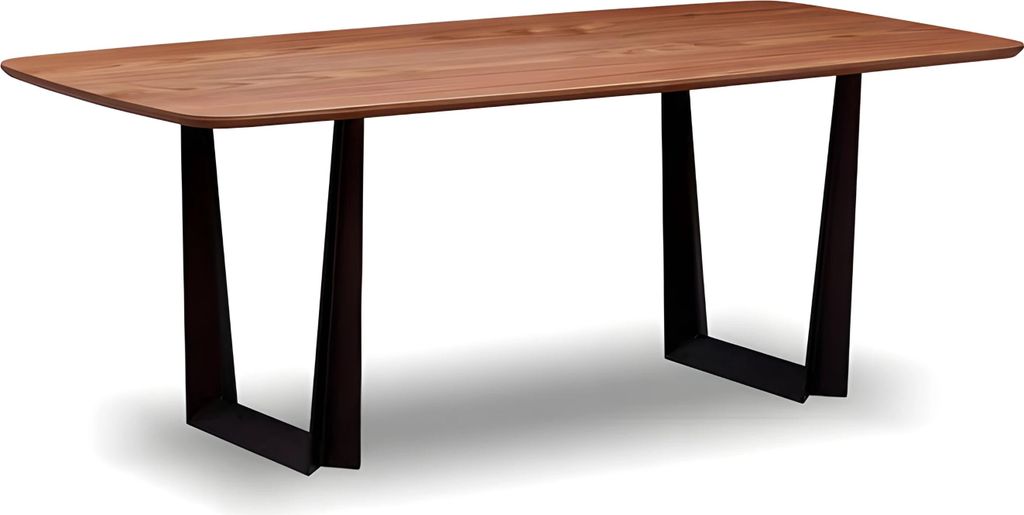 Eleganter brauner Esstisch aus Holz für gemütliche Essbereiche