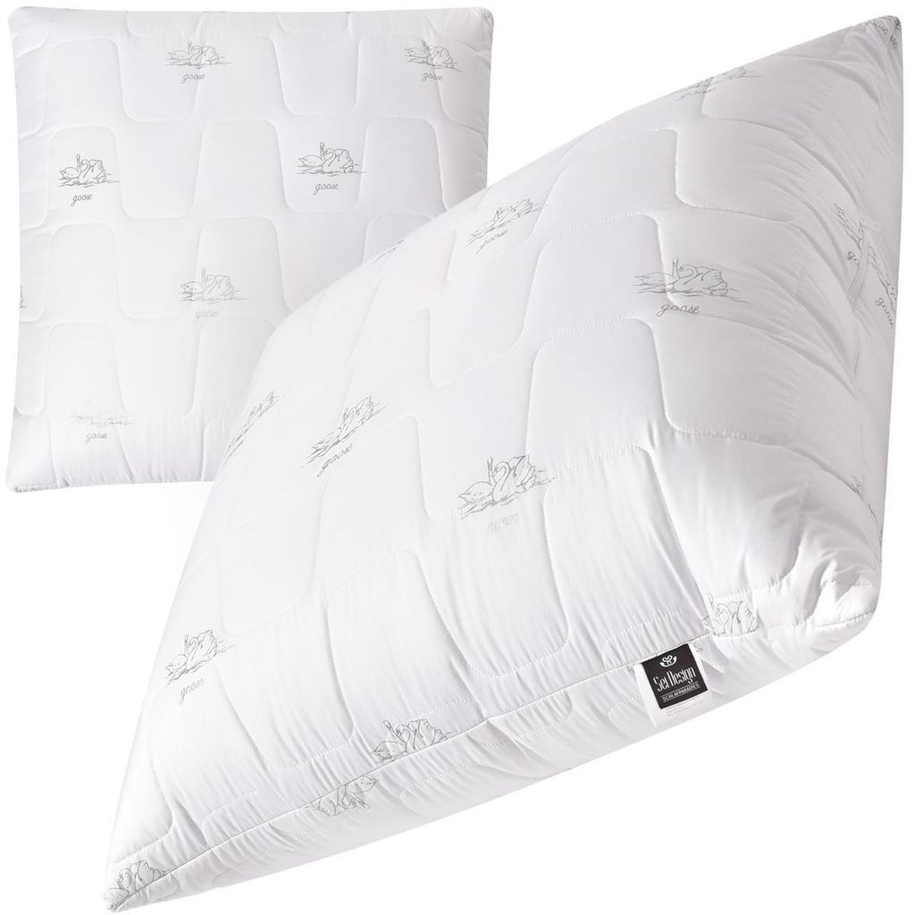 Mikrofaser Kopfkissen SWAN gesteppt 80x80