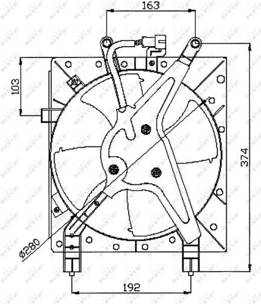 Ventilateur de radiateur Civic VII pour réparation du circuit moteur