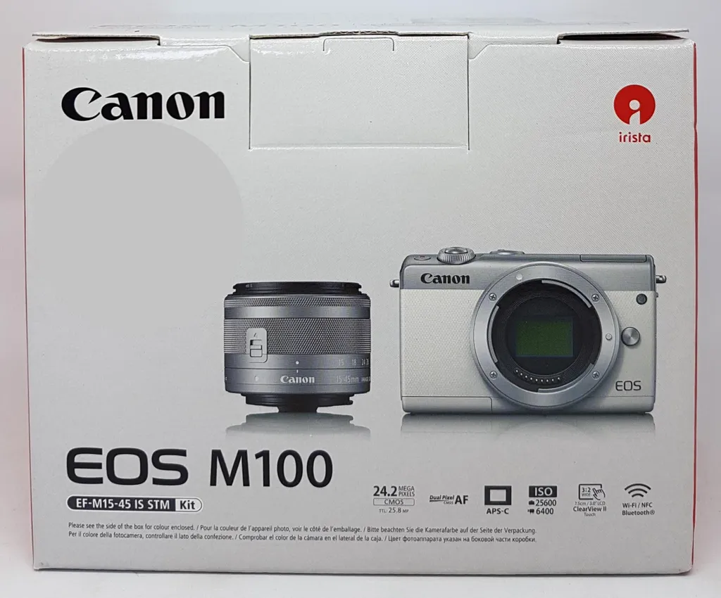 Canon EOS M100 Noir avec Objectif 15-45mm - Hybride 24.2 Mpx WLAN