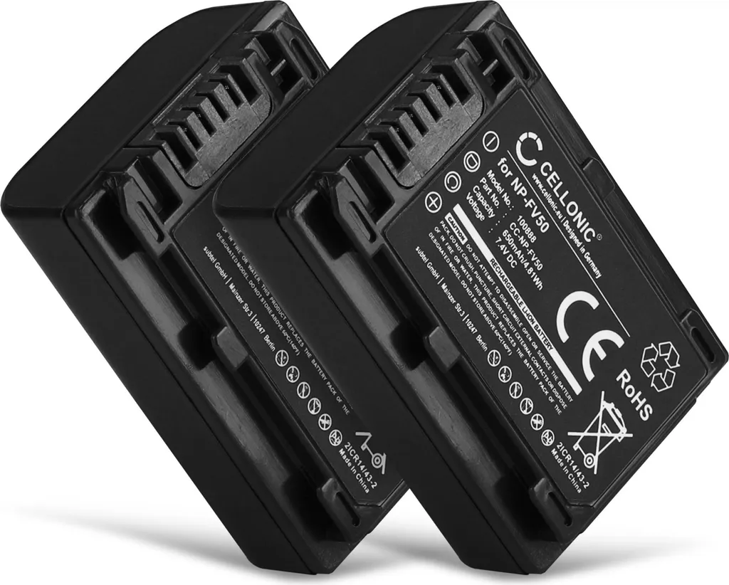 SUPER OFFERTA: 2 Batterie Sony AX53 4K CELLONIC | Prezzo Shock NP-FV70