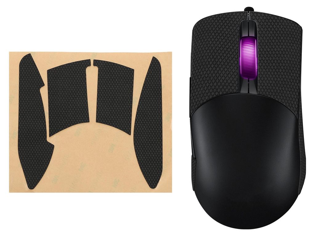 kwmobile Gaming Maus Grip Tape für ASUS ROG Keris Mouse Grip Tape - Rutschfestes Griffband für PC Maus - Schwarz