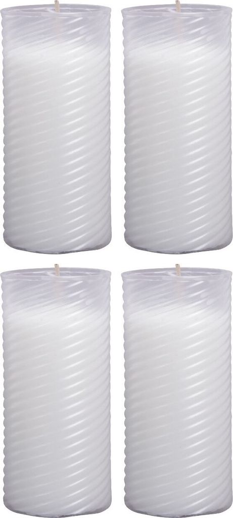 Ersatzkerze N3 Weiß H13 cm (4er-Pack) – Grabkerze Produktbild 
