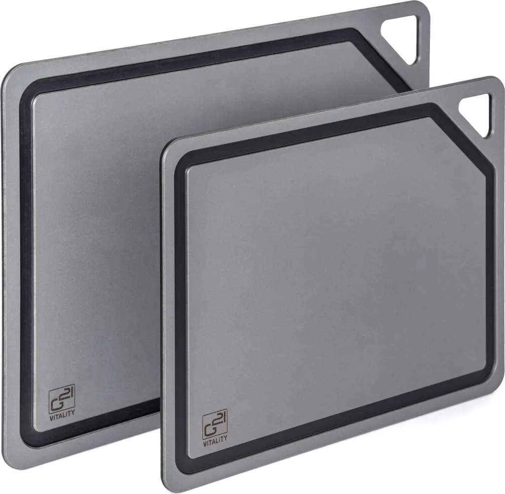 Planche à découper G21 EcoCut graphite lot de 2 - Cellulose haute densité