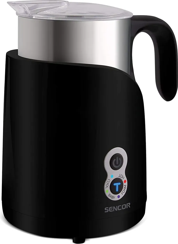 Montalatte e riscaldatore, 650 W, nero