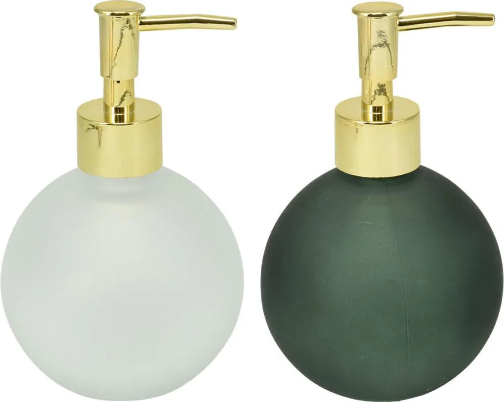 Accessorio Bagno Luxury: Dosatore Sapone Vetro Bianco e Pompa Oro - 3