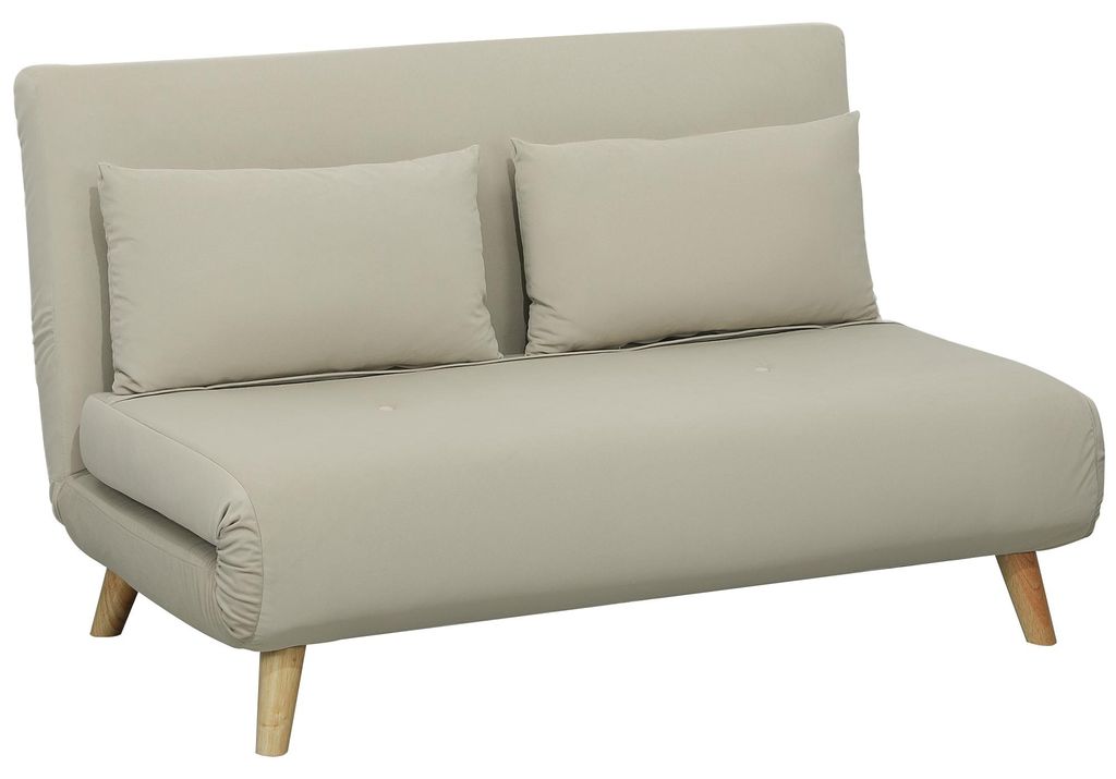 HOMCOM Schlafsofa Sofa mit Schlaffunktion 130 x 190 cm Couch mit Lendenkissen