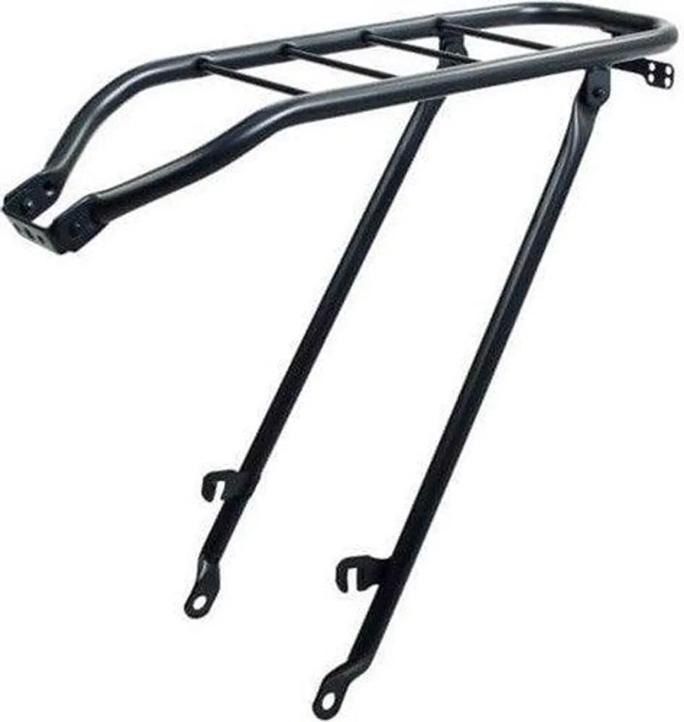 Porte-bagages Steco Aldo 6mm noir mat pour vélo 28 pouces cadre 50cm