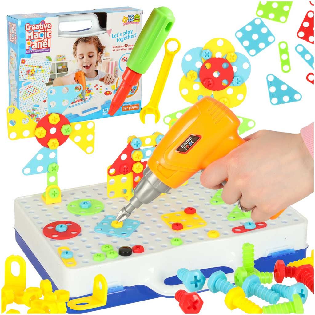 Aga Detská mozaika puzzle so skrutkovačom 151 ks Obrázok produktu 