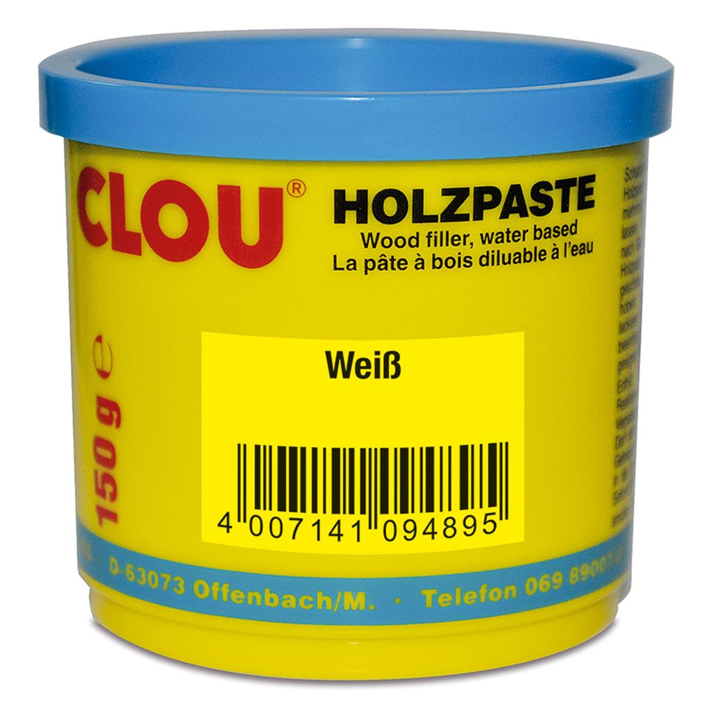 Clou Holzpaste 150 g weiß Produktbild 