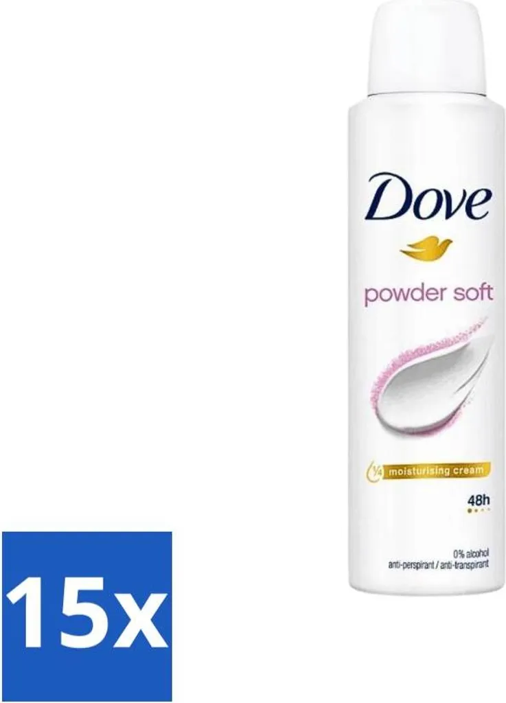 Dove - Deodorante spray - Powder Soft - 150 ml - Confezione risparmio - 15 pezzi