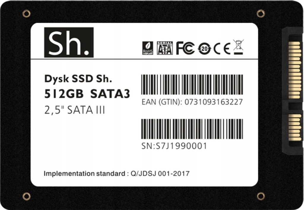 Ssd 512Gb Sata Iii 2.5'' Tlc 550Mb/S Lesen 520Mb/S 7Mm Für Pc/Notebook
