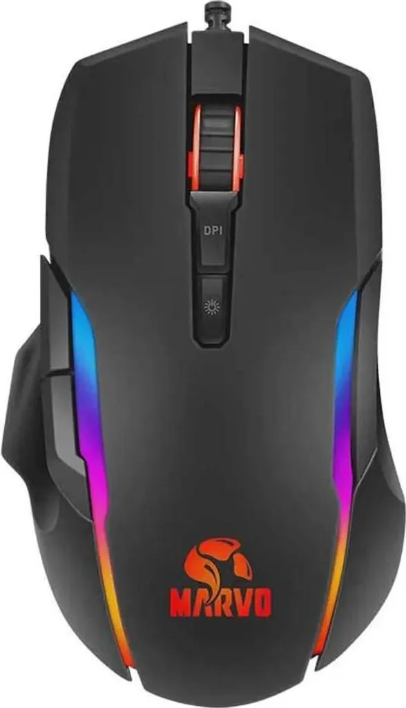 Souris de Jeu Filaire Marvo G945 10000 DPI Noir pour E-sport et Travail
