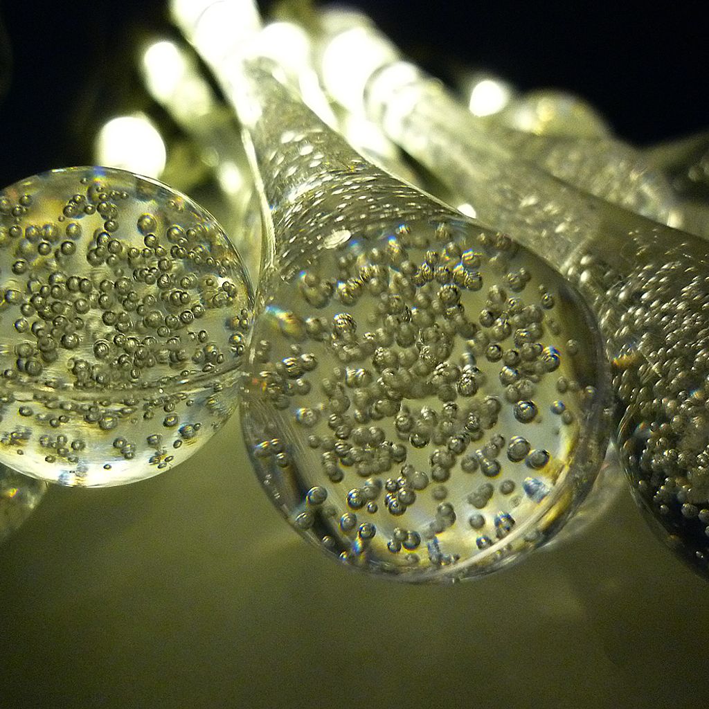 LED Lichterkette TROPFEN 15flammig batteriebetrieben Weihnachtsbeleuchtung : Warmweiß