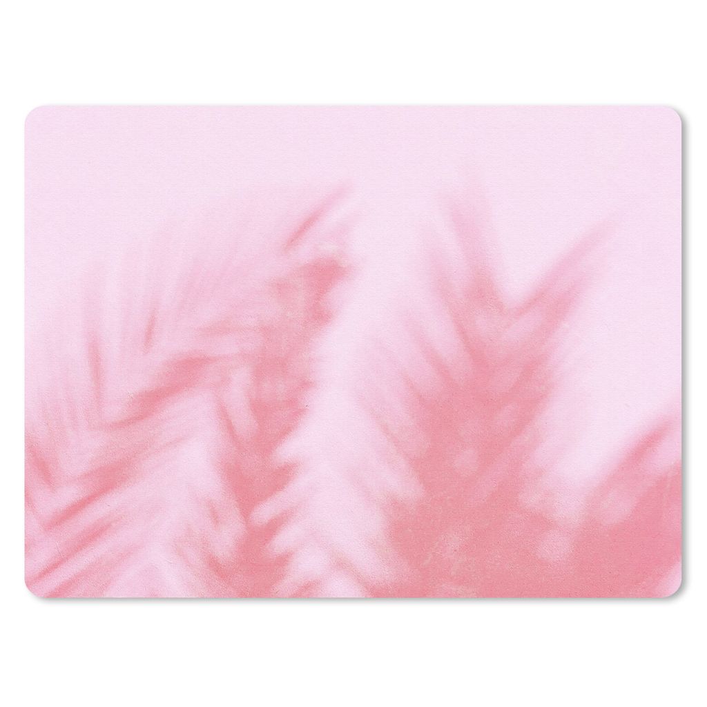 MuchoWow Mauspad Mousepad Pflanzen - Blätter - Rosa 40x30 cm - Mousepads - Maus Mat - Pad - Mausunterlage - Anti Rutsch