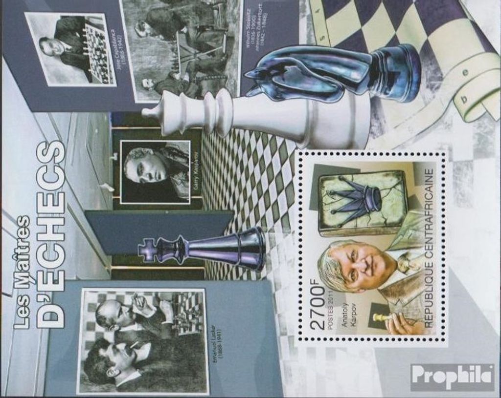 Briefmarken Zentralafrikanische Republik 2011 Mi Block744 Produktbild 
