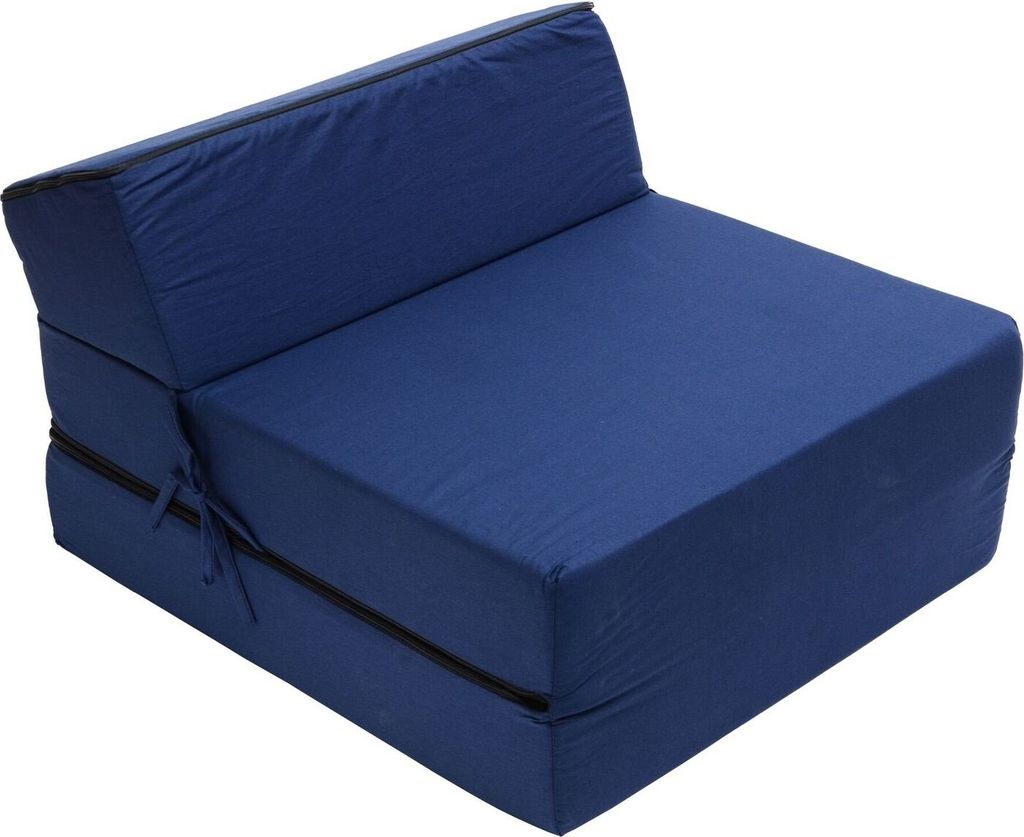 Best For Kids Kindersessel Marineblau Bettsessel Funktionssessel Jugend Kindermatratze zum schlafen und Spielen 3 in 1 60x160