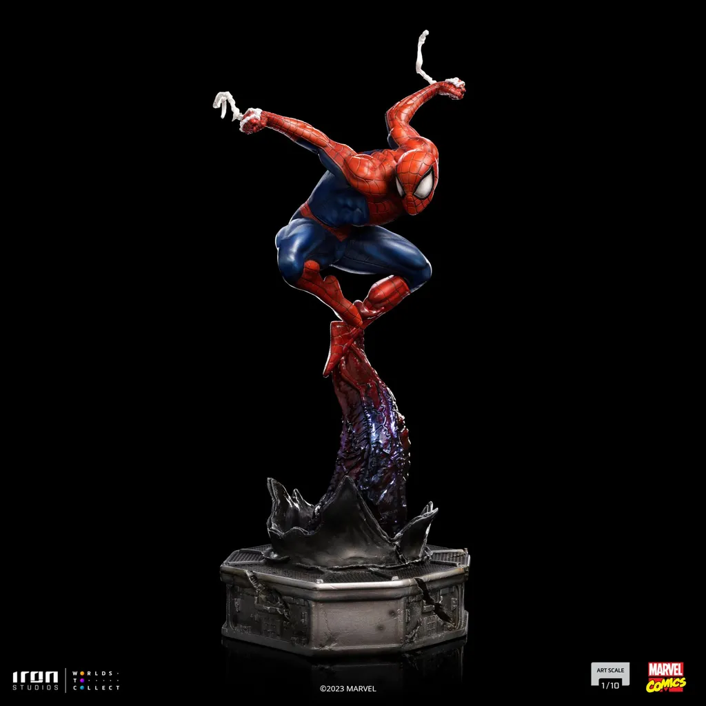 Diorama Spider-Man de collection en résine peinte à la main 1/10 - 4
