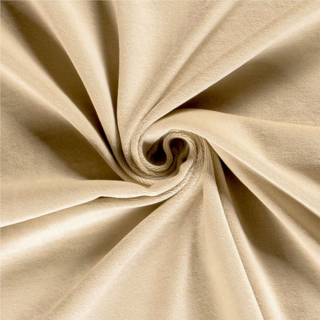 Nicky-Stoff Velour Nicky uni Zuschnitt ab 50 x 150cm Velourstoff Baumwolle Farbwahl