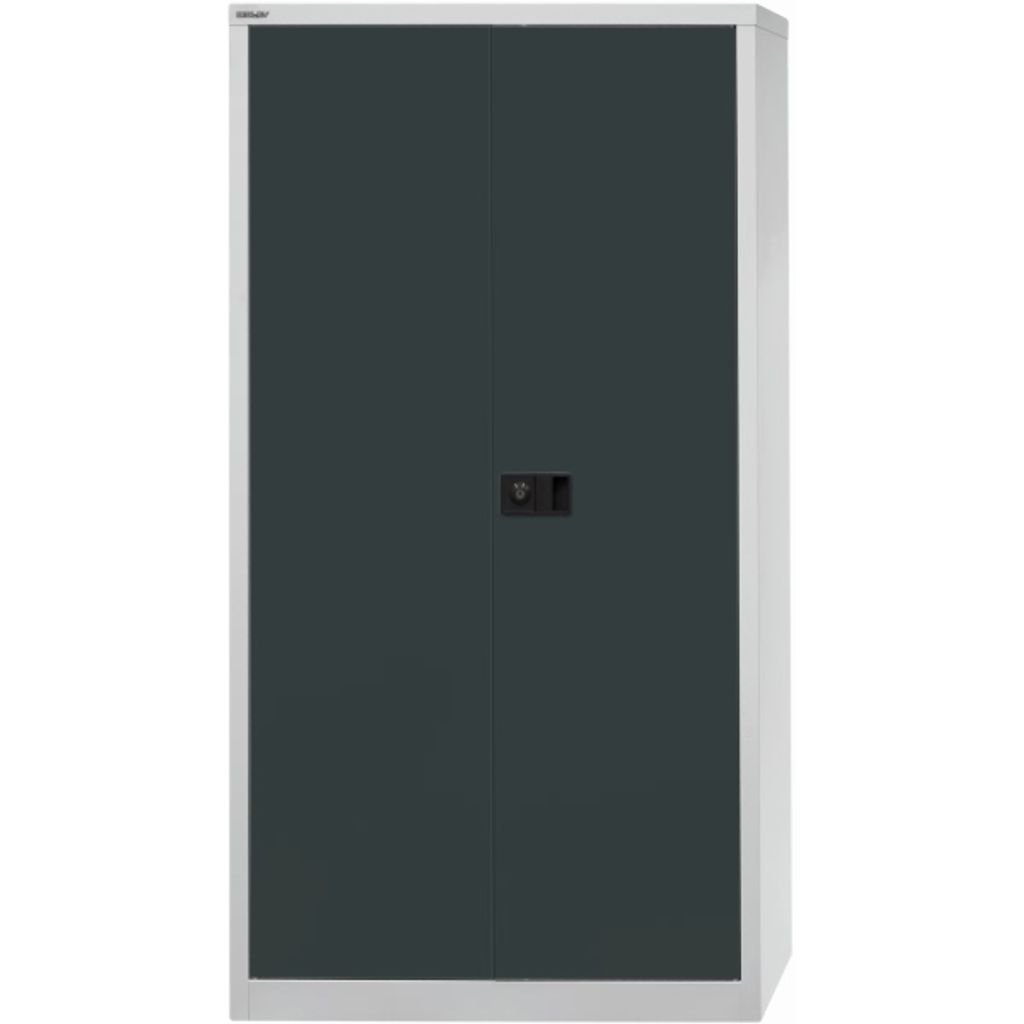 BISLEY Stahlschrank Universal E722A03525 lichtgrau, anthrazitgrau 91,4 x 40,0 x 180,6 cm, aufgebaut