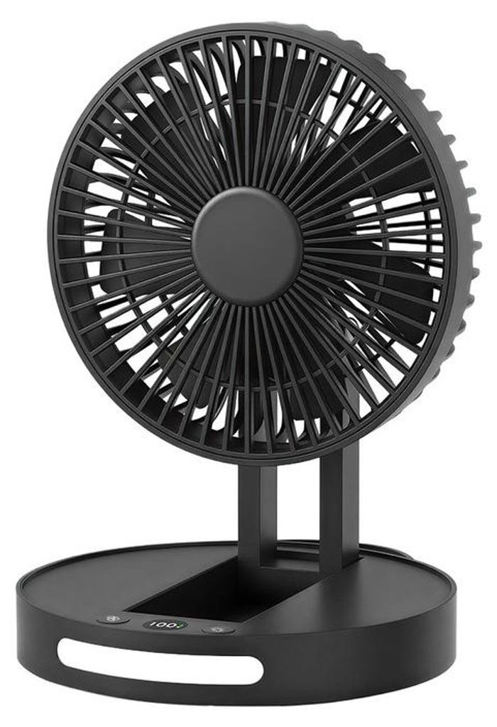 Tragbarer Ventilator 3600mAh Akku 5 Geschwindigkeiten Naturwind USB-C leise faltbar 180° einstellbar Tisch Ventilator für Büro Outdoor
