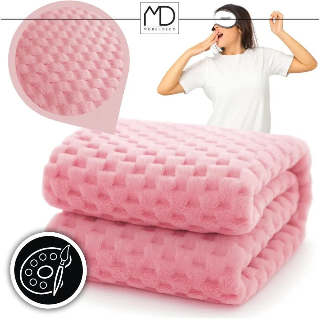 Coperta Rosa Lavabile 160x200 - Pratica, Bella e Super Morbida - 11