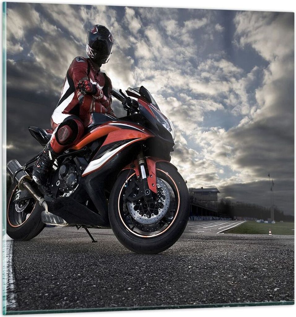 Bilder auf glas - Sport Rennen Motorrad Reise - 40x40cm - Produktbild 