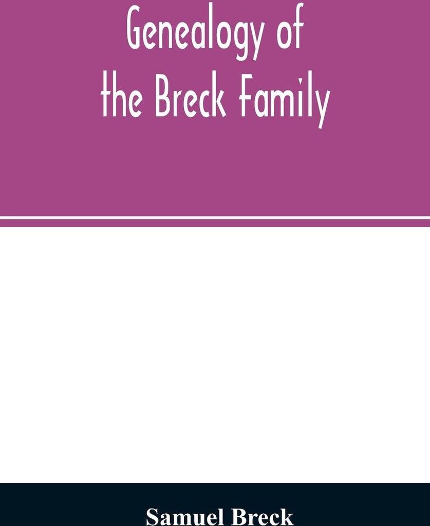 Genealogy of the Breck family