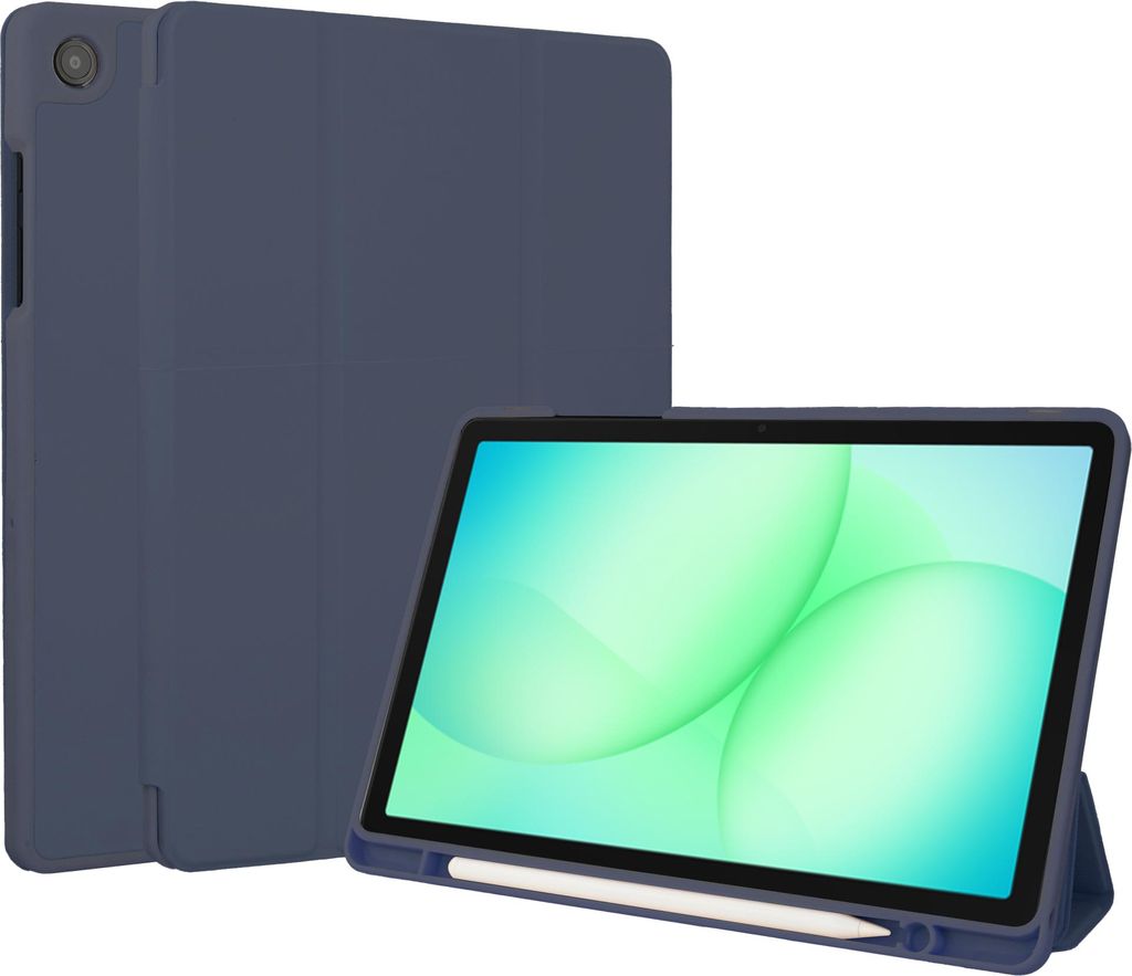 Accezz Smarte Klapphülle aus Silikon Samsung Galaxy Tab A11 Plus / A9 Plus - Dunkelblau