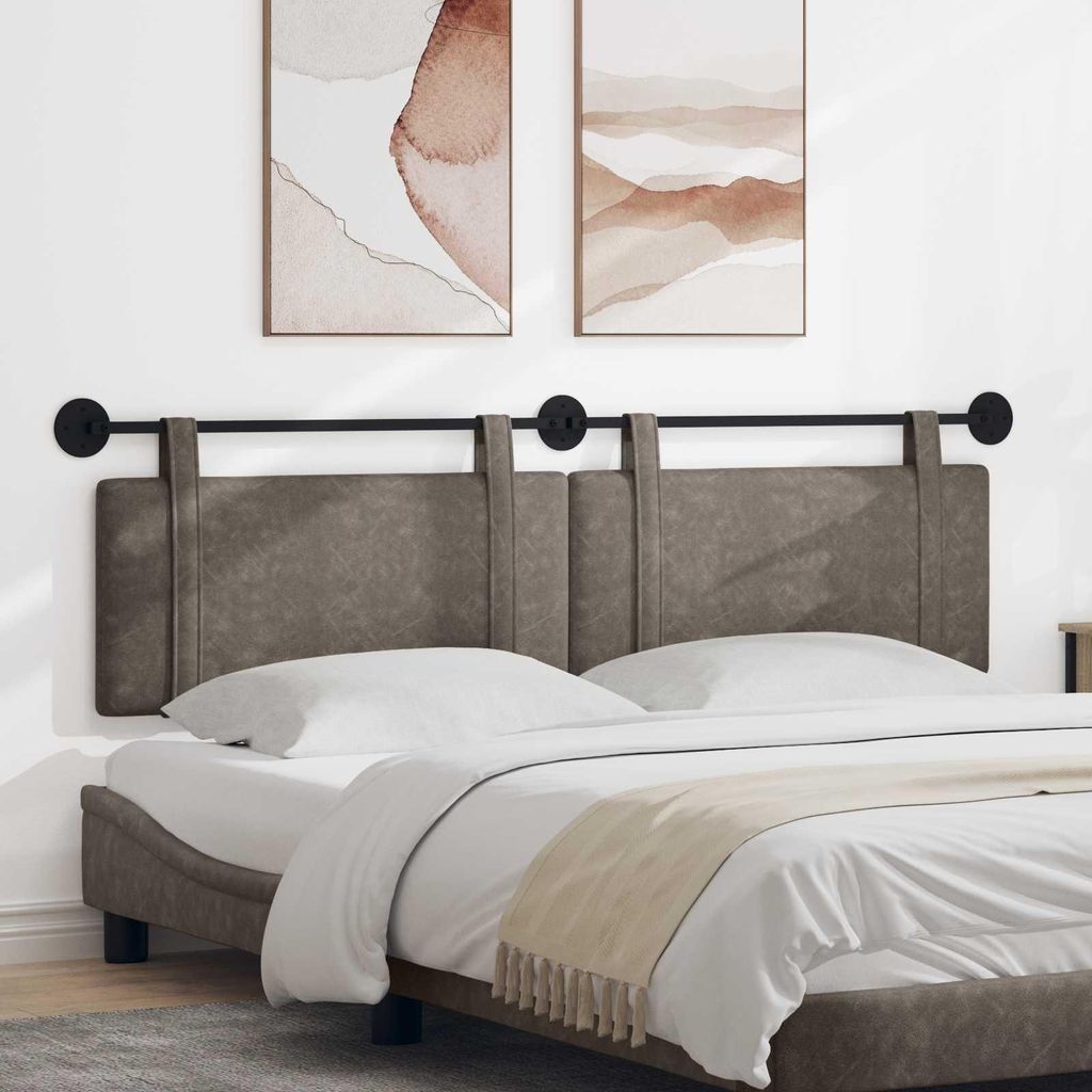 "Neues Produkt" Hängevorderseite Wandmontiert - CLORIS - Grau 190x55x5 cm Antikes Polyurethan- Kopfteile V3132