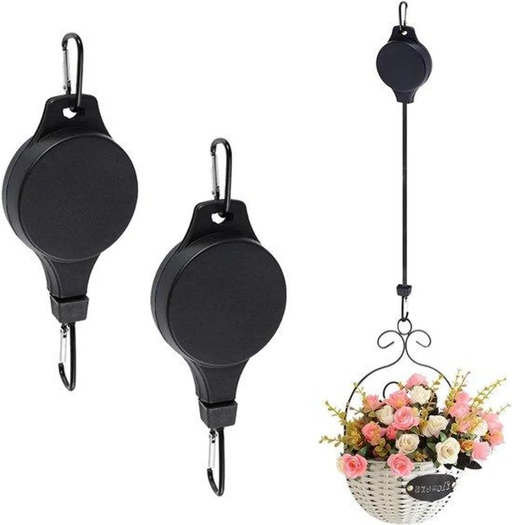 Kit de treillis de jardin rétractable 2 pièces pour pots et paniers 60cm