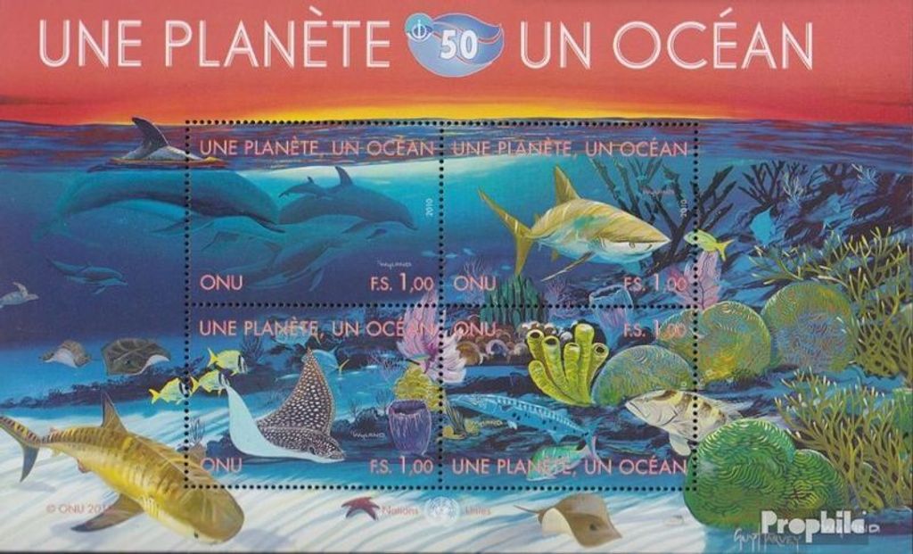Briefmarken UNO - Genf 2010 Mi Block28 (kompl.Ausg.) postfrisch Ozean