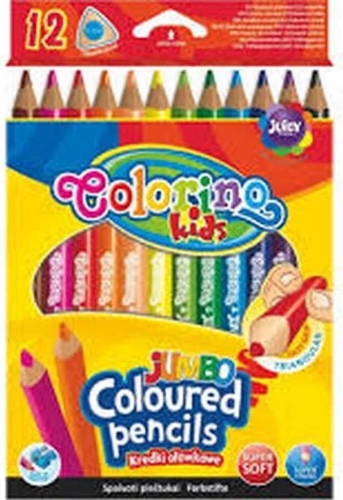 Dreieckige Jumbo-Buntstifte, 12 Farben