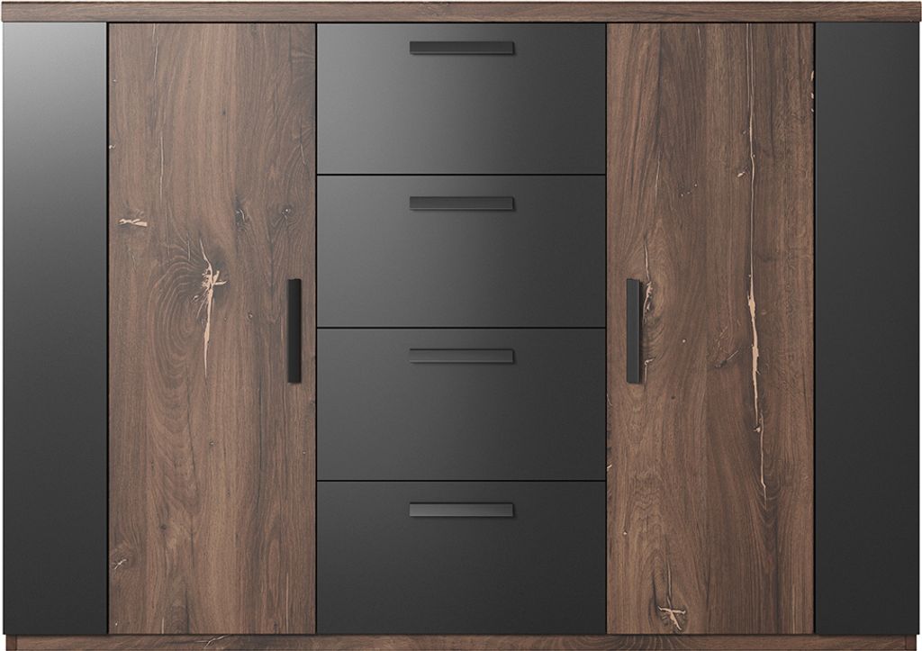 Kommode Schlafzimmer SOLMS-83 in Flagstaf Eiche dunkel Nb. Produktbild 