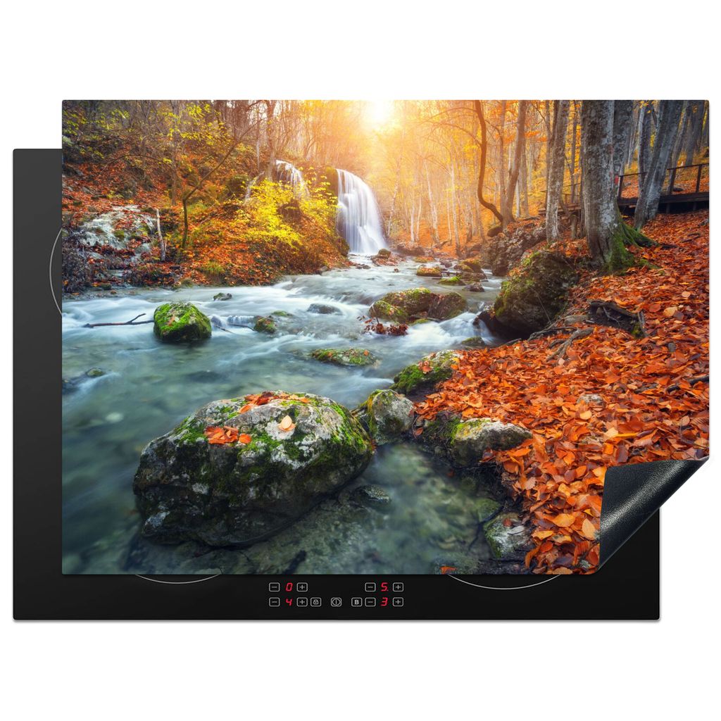 KitchenYeah Herdabdeckplatte Natur - Sonne - Herbst , 71x52cm, Küche Deko, Glaskeramikkochfeld Herdabdeckung, Abdeckplatte fùr Kochfeld