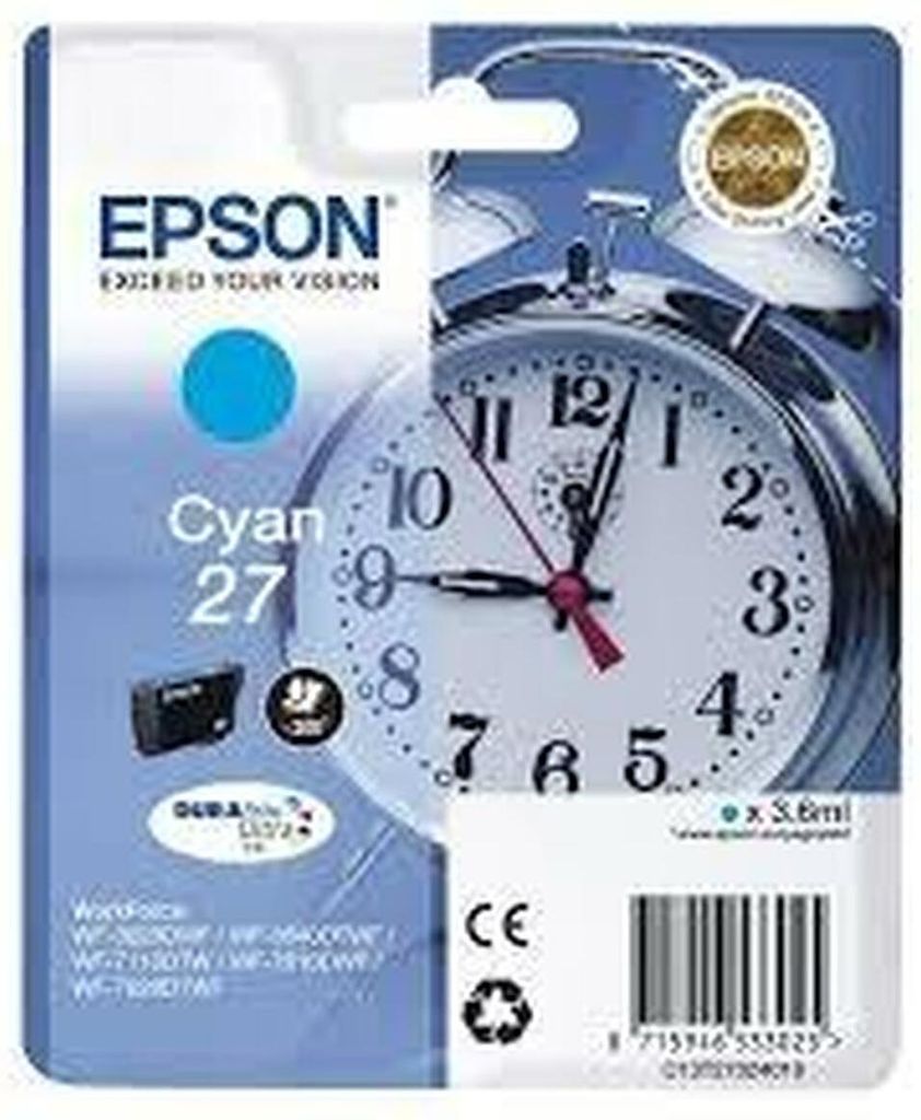 Epson Alarm clock Singlepack Cyan 27 DURABrite Ultra Ink, Obrázek produktu 