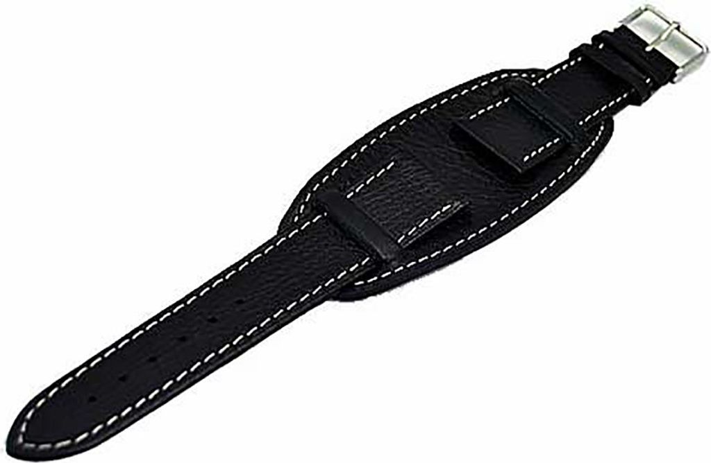 Uhrenarmband Kalbleder mit Unterlegteil 24mm schwarz U-Boot NEU