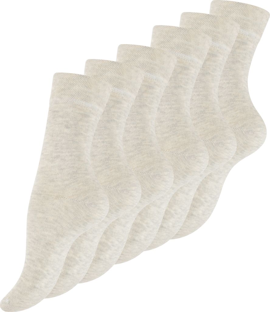 Cotton Prime Gesundheitssocken 6 Paar, ohne Gummibund 39-42 beige