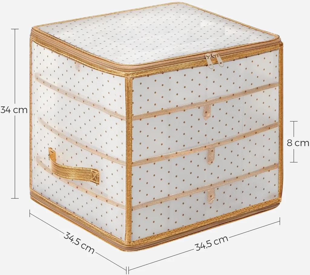 Boîte pour boules de Noël grand format avec compartiments ajustables