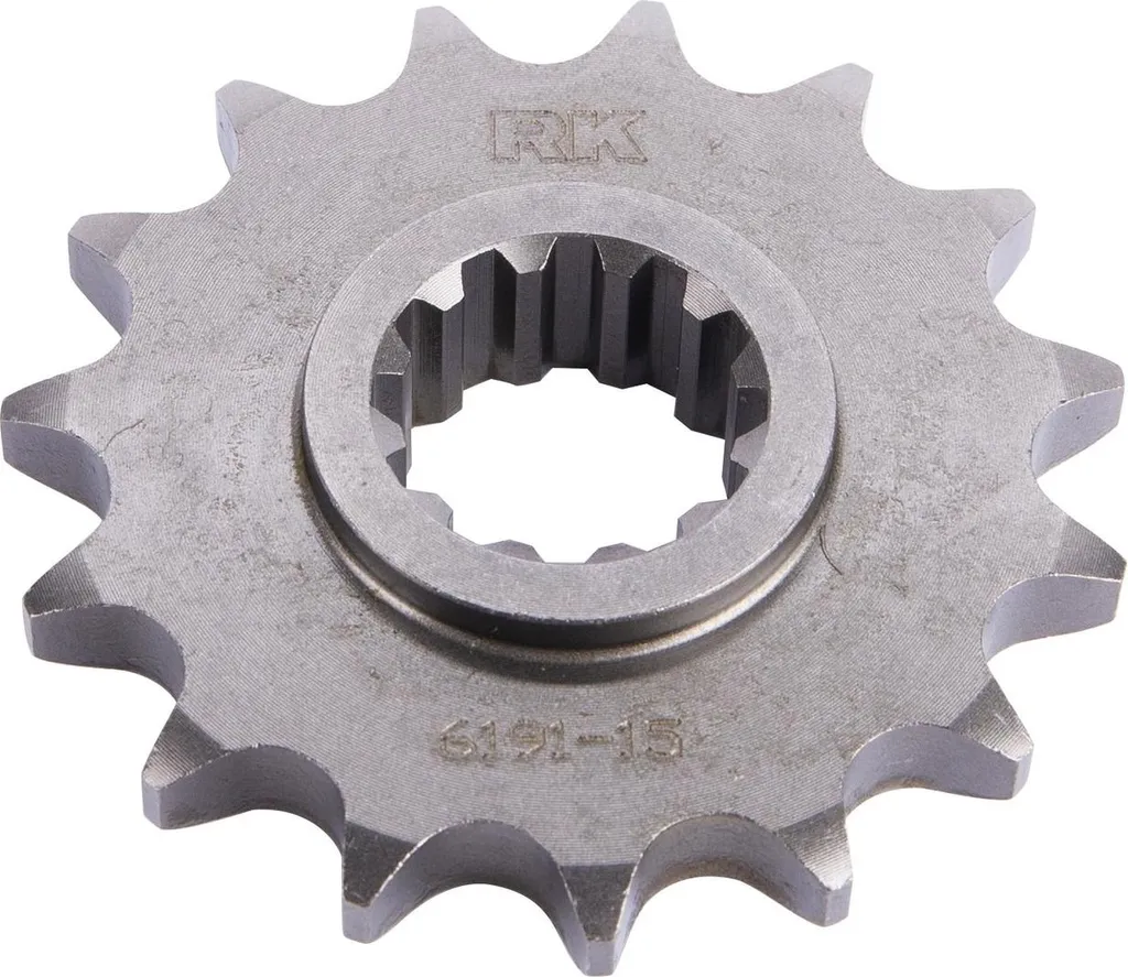Pignon moto 15 dents pas 530 RK 6191 en acier pour kit chaîne renforcé