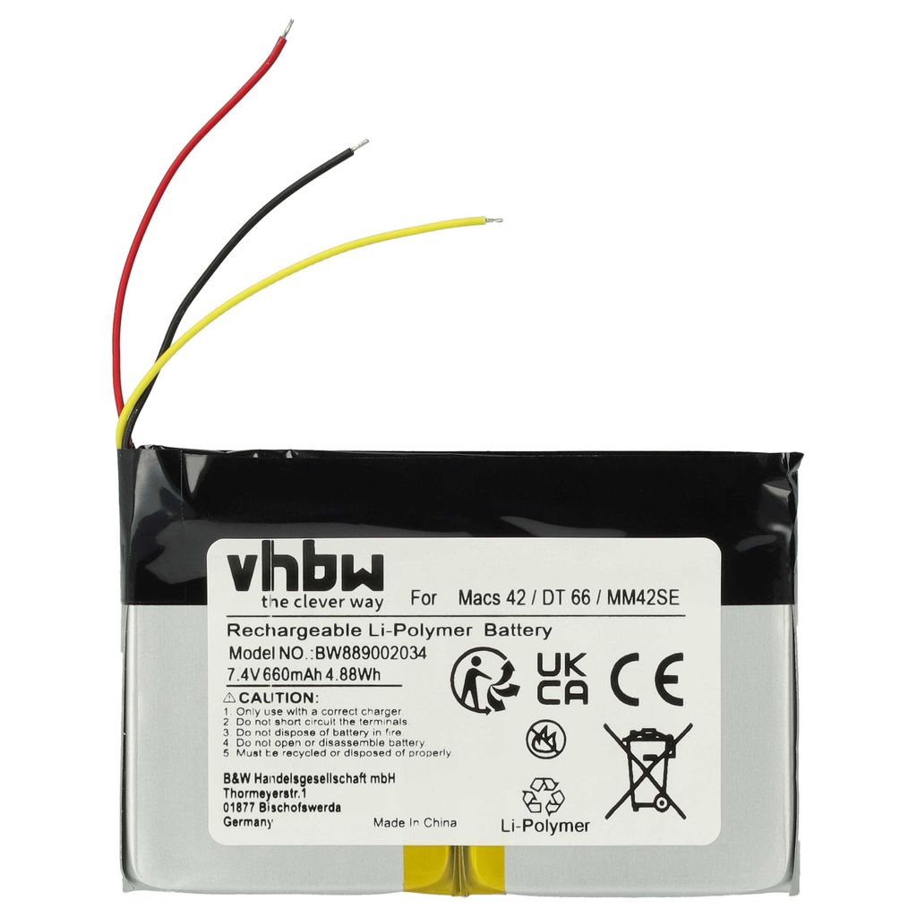 vhbw Akku kompatibel mit Hella Gutmann MM42, DT66, Mega Produktbild 