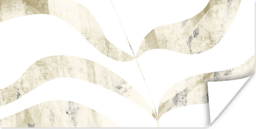 MuchoWow Poster Blätter - Pastell - Entwurf 160x80 cm - Foto Poster